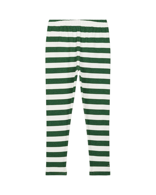 We are kids - 100%有機棉窄版綠色條紋長褲 ❘ 現貨尺寸: 2-3Y & 4-5Y