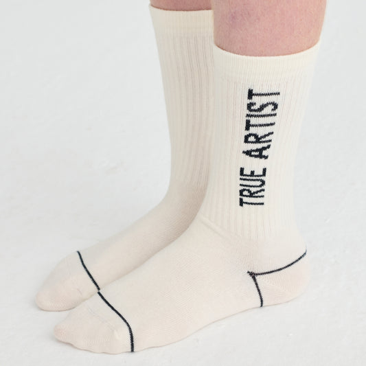 True Artist 米白棉襪