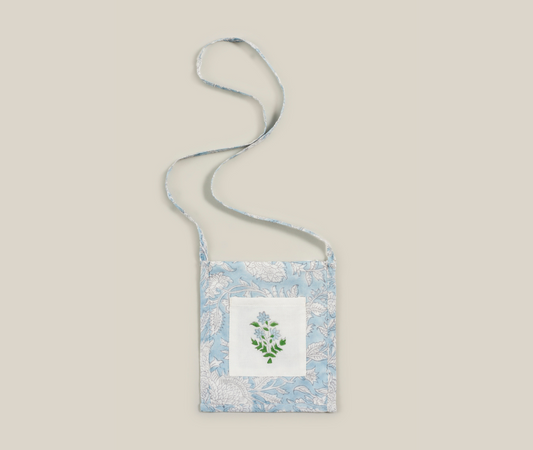 Bay&Fay 有機棉小包- Meadow Bag - Blue (最後一件)