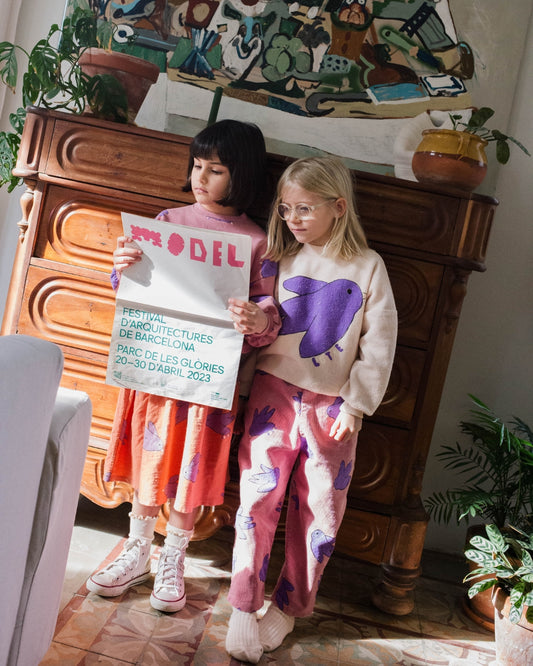 Lotiekids 100%有機棉小飛鳥毛巾布大學T (現貨尺吋:6Y~11Y)