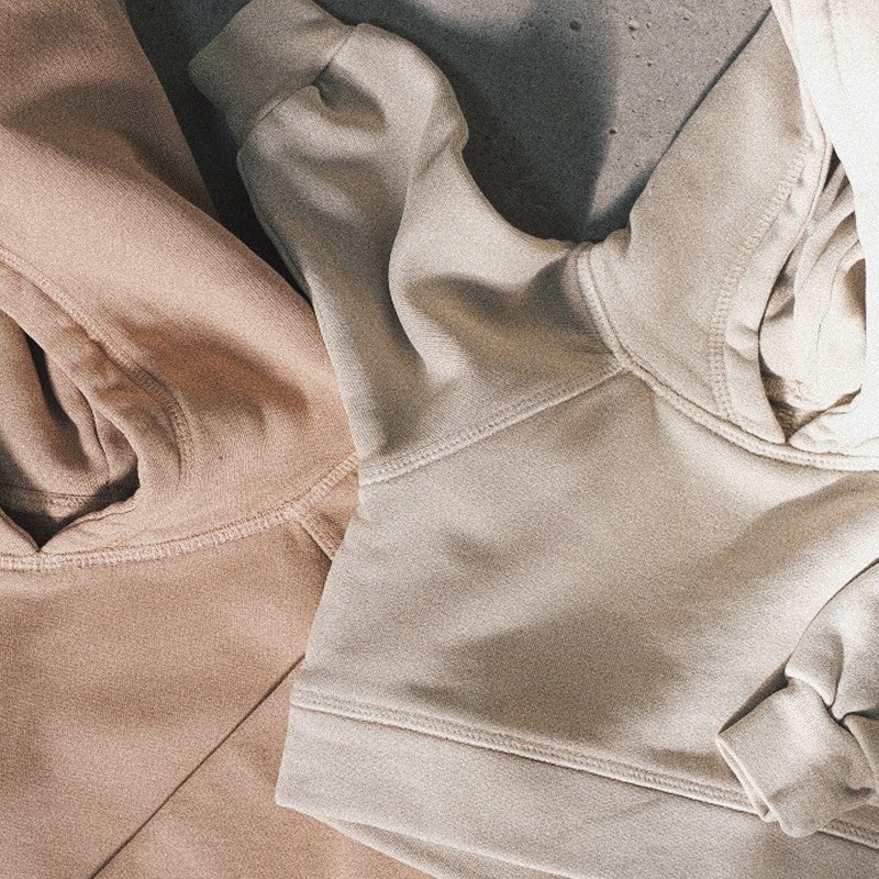 Poudre Organic 有機棉長袖帽T 礦物米白色 - 3Y (最後一件)