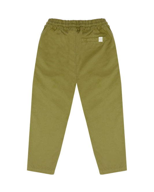 Jenest 100%有機棉長褲-卡其綠3Y~10Y