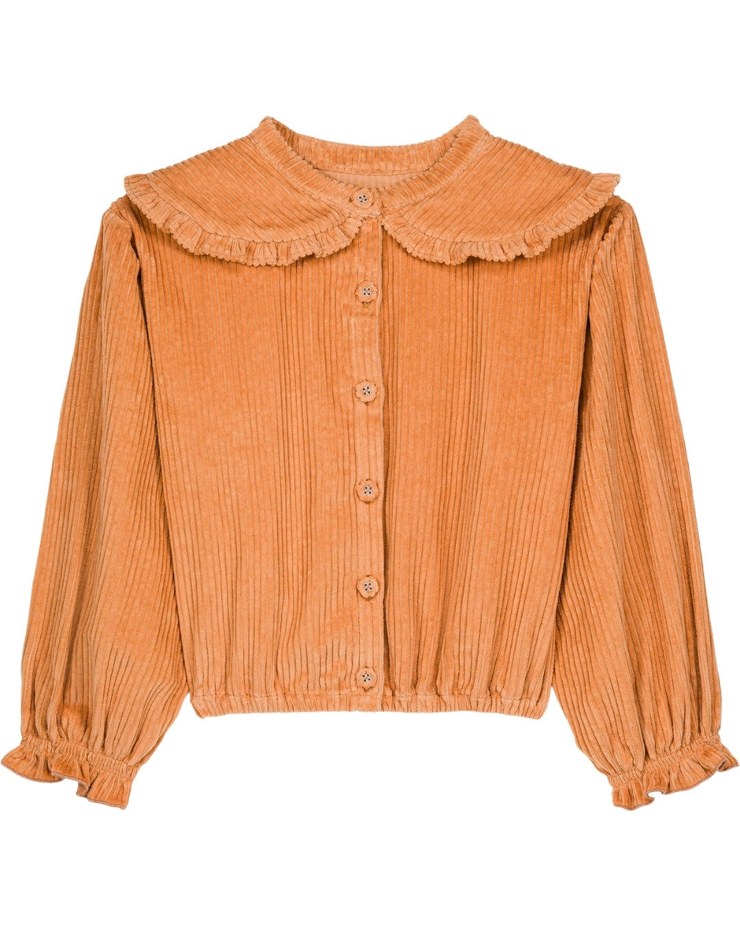 We are kids - 100%有機棉燈芯絨CHEMISE CLARA襯衫- 南瓜橘 4-5Y & 6-7Y