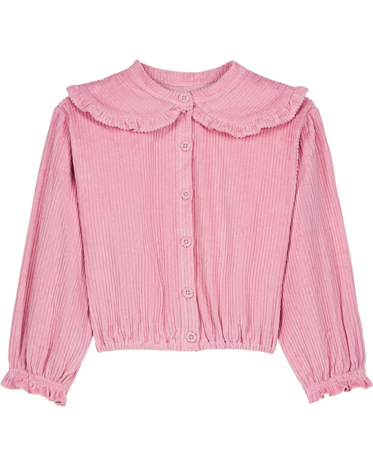 We are kids - 100%有機棉燈芯絨CHEMISE CLARA襯衫- 泡泡糖粉 4-5Y & 6-7Y