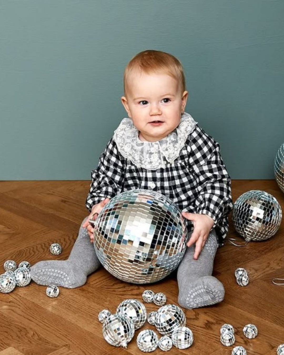 丹麥GoBabyGo 竹纖維爬行褲襪 - Grey Melange ❘ 現貨尺寸: 6-12M & 12-18M