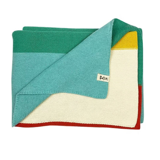 Bayiri 100%有機棉雙面針織蓋毯 - RAINBOW BLANKET