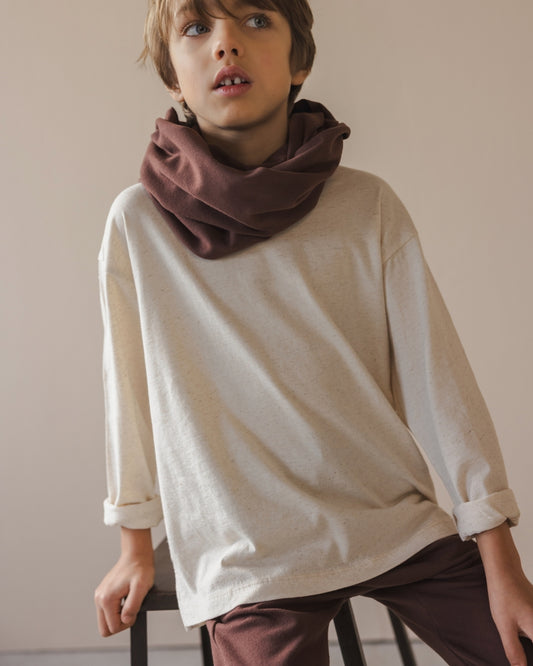 Phil&Phae 有機棉圍脖 (單一尺寸 / 成人可帶) - Chocolate 溫潤可可棕