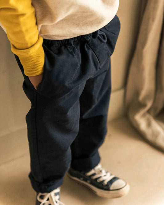 Jenest 100%有機棉長褲-海軍藍 5Y~10Y