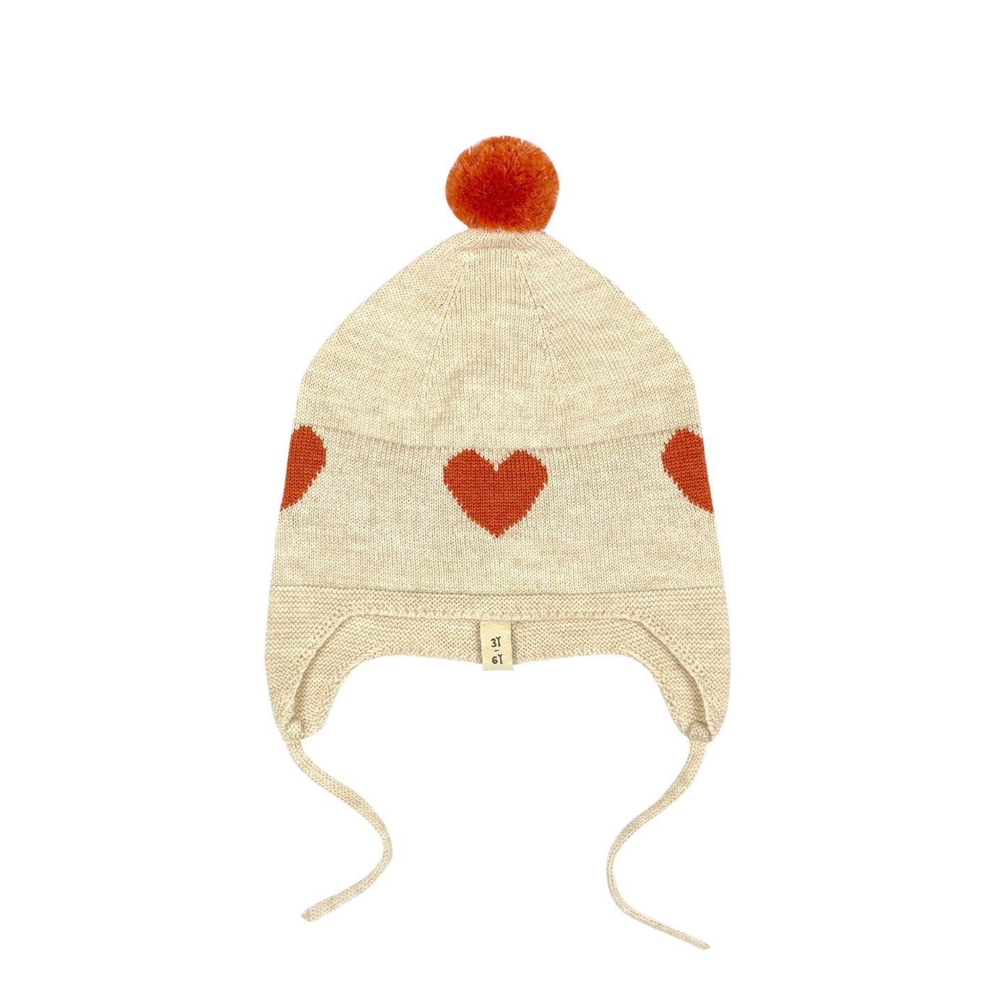 Bayiri 100%美麗諾羊毛針織帽 DANCING HEARTS 1-3Y& 3-6Y
