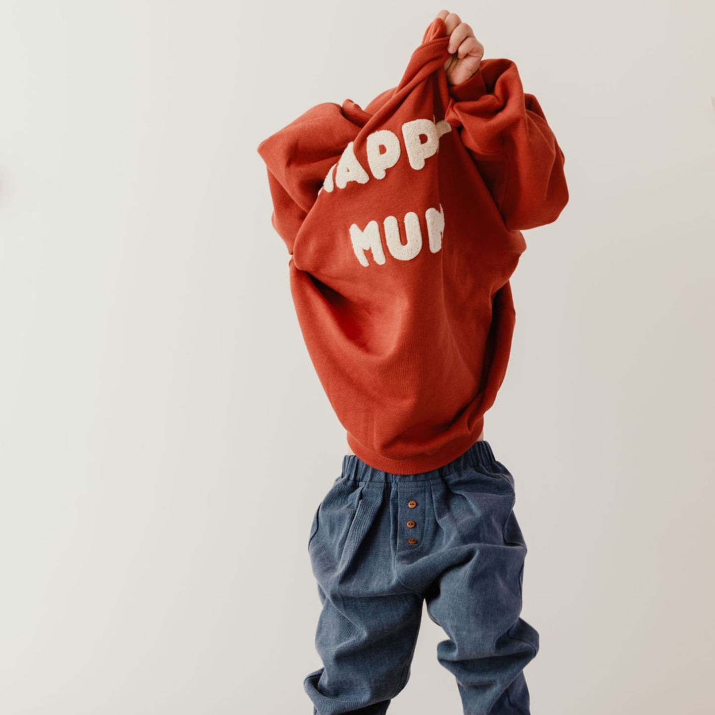 Les Petites Choses 100%有機棉Happy Mum 大學T - Red 大人款 單一尺寸(S&M皆可穿)