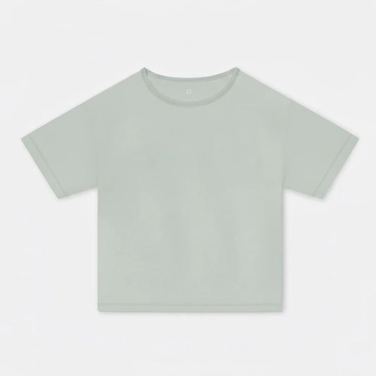 Orbasics 100%有機棉短袖 T-shirt - Aqua Grey ❘ 現貨尺寸: 2Y~12Y