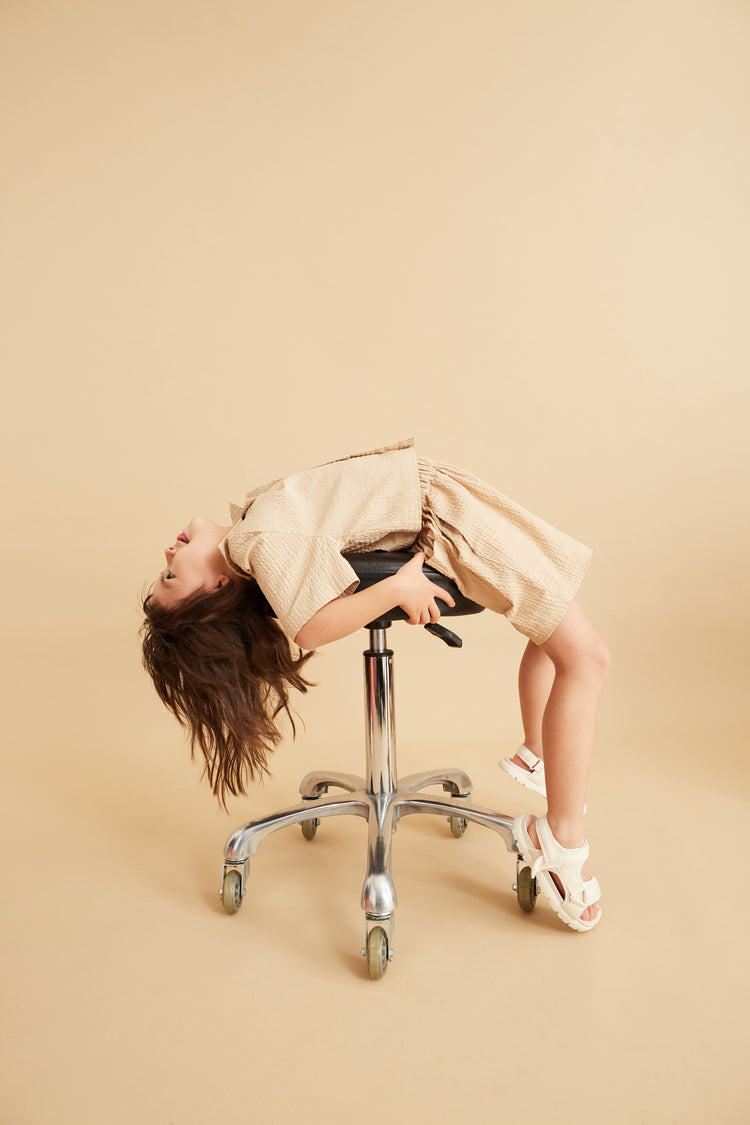 Studio Koter 有機棉泡泡紗襯衫 - 米色 billie shirt-beige (2-3Y & 4-5Y)