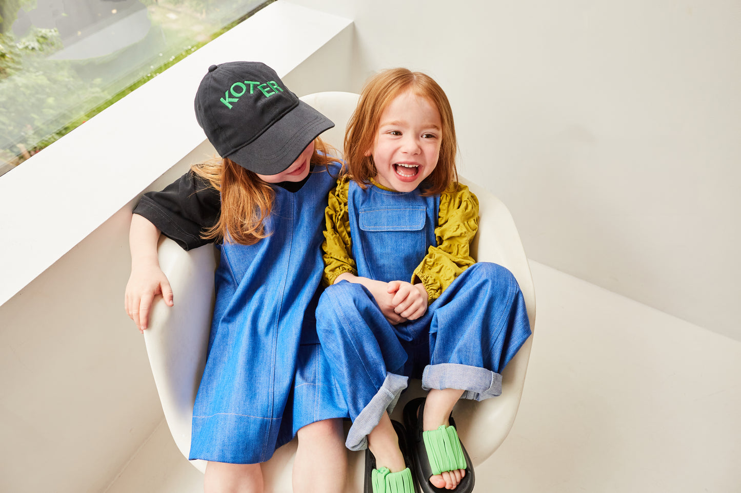 Studio Koter 100%有機棉牛仔吊帶褲 2-3Y