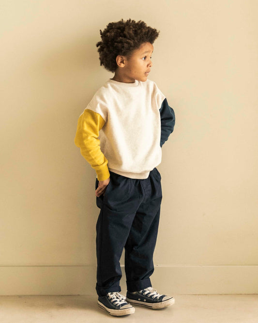 Jenest 100%有機棉撞色大學T 5Y~10Y