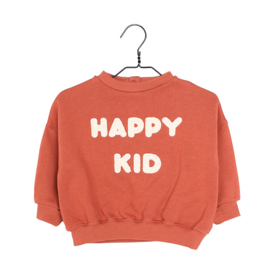Les Petites Choses 100%有機棉Happy Kids大學T-Red 12M~4Y
