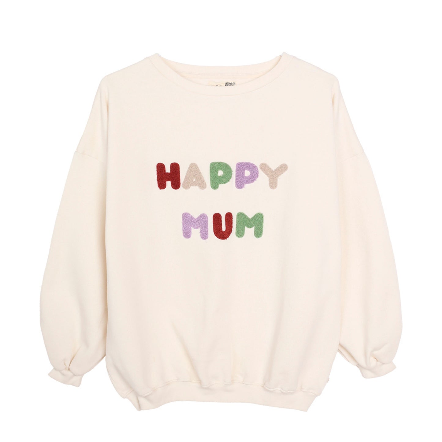 Les Petites Choses 100%有機棉Happy Mum 大學T - Cream 大人款 單一尺寸(S&M皆可穿)