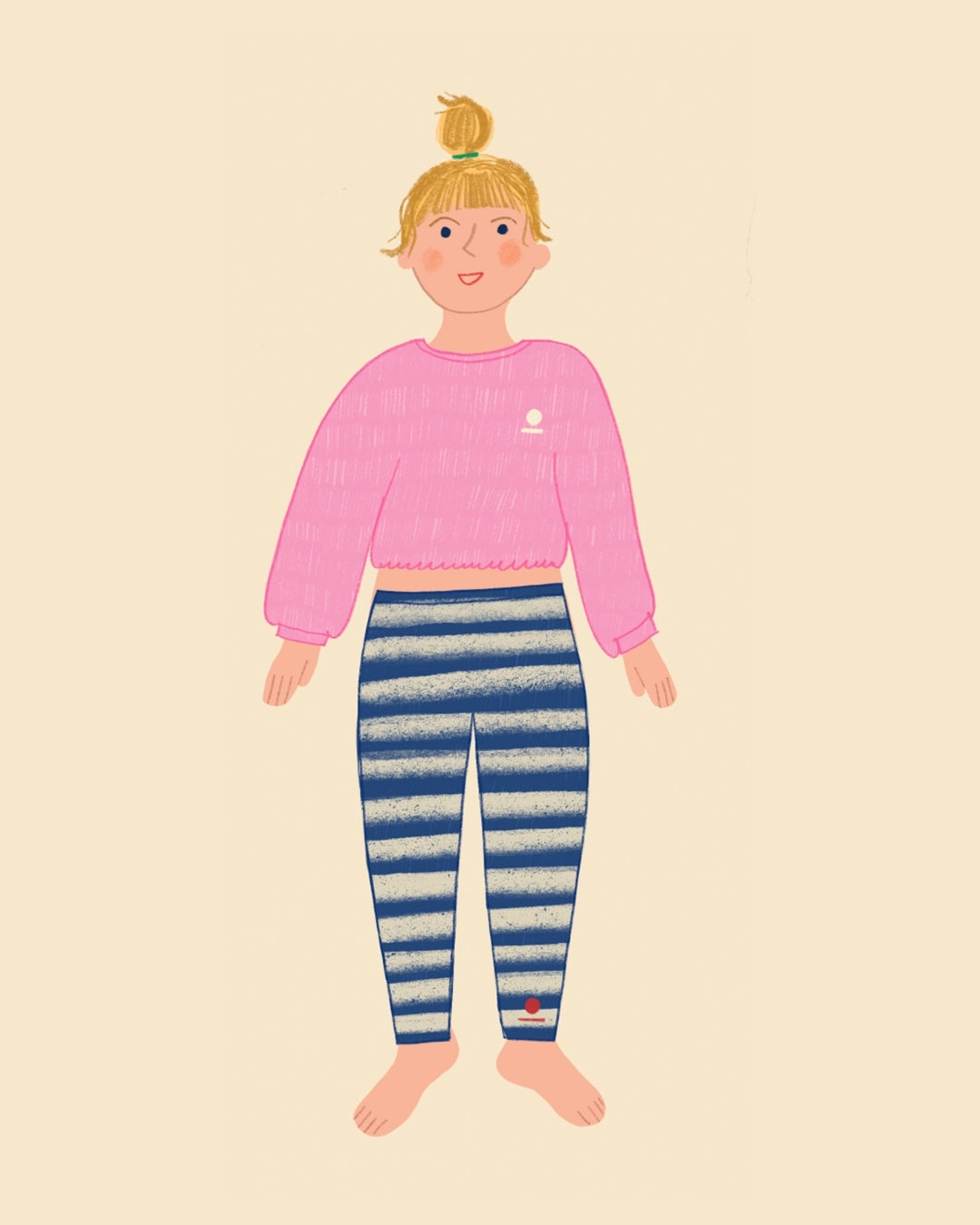 We are kids - 100%有機棉SWEAT KAIA 短版上衣-泡泡糖粉 4-5Y & 6-7Y