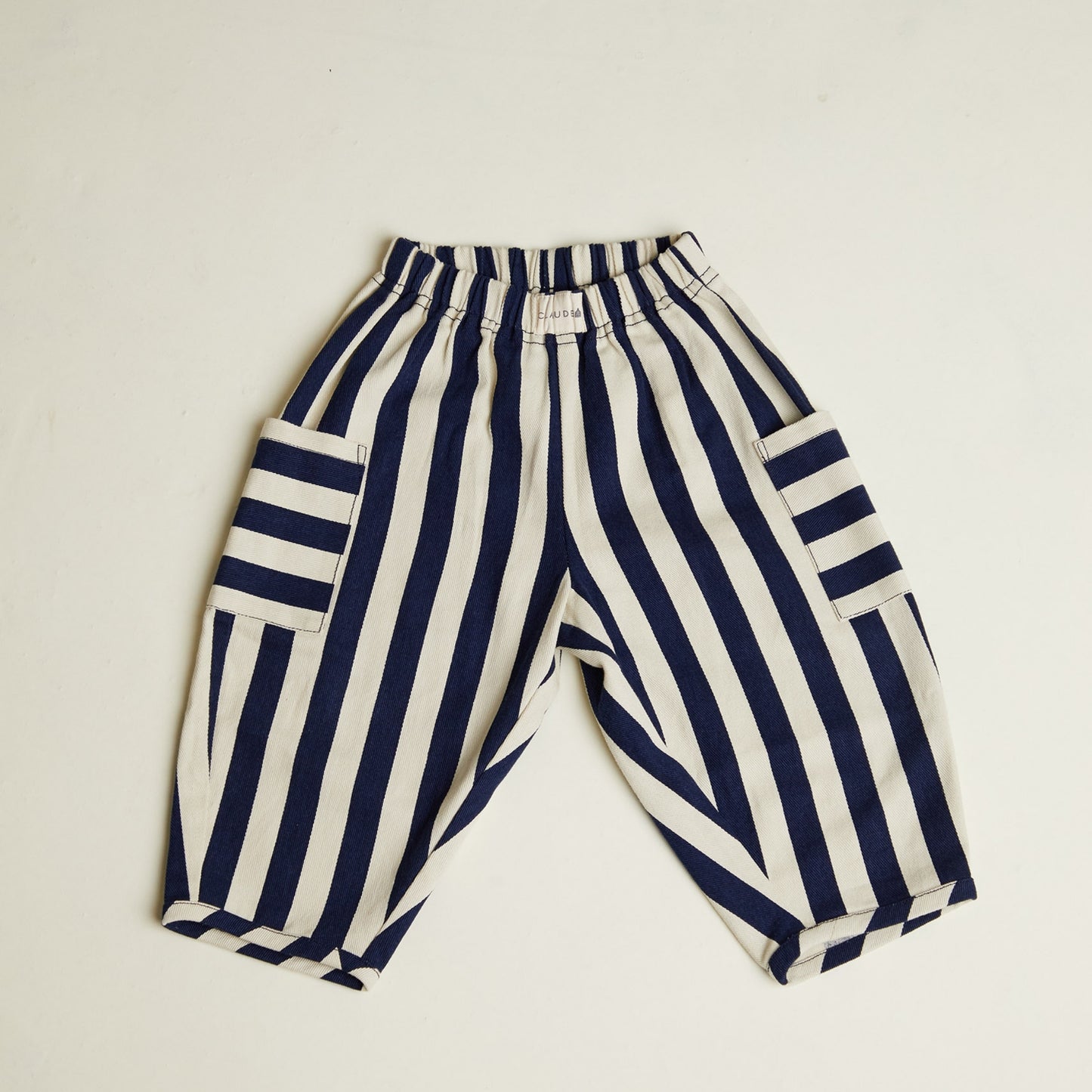 Claude & Co. 100%有機棉直條紋長褲 -深藍  1-2Y&2-3Y