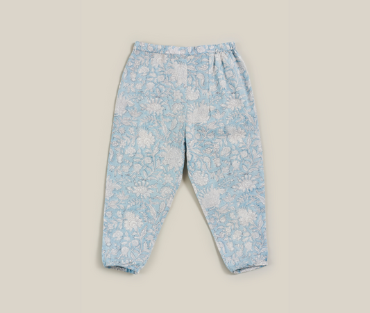 Bay&Fay 有機棉薄長褲 - Andie Trousers - Blue 12M & 2Y (各最後一件)