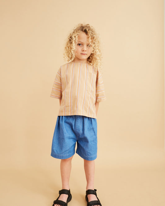 Studio Koter 100%有機棉牛仔及膝短褲  6-7Y