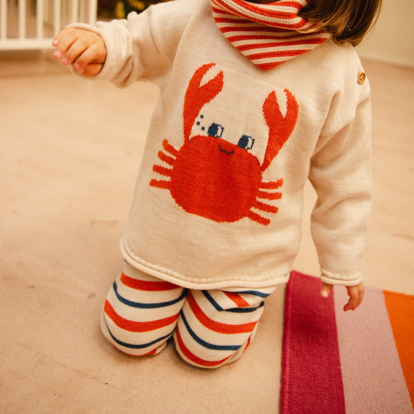 Bayiri 100%美麗諾羊毛上衣-Happy Crab 2Y~6Y