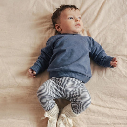 Phil&Phae 有機棉細條紋內搭褲- denim blue ❘ 現貨尺寸: 2Y~8Y