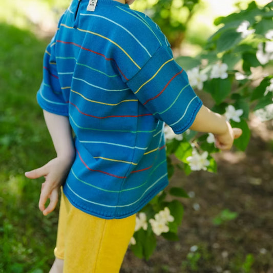 Bayiri 100%有機棉薄針織夏日短褲 - Yellow ❘ 現貨尺寸: 12M ~3Y