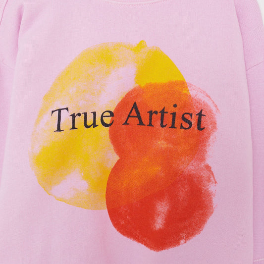 True Artist 100% 有機棉 Oversized 大學T - 粉 ❘ 現貨尺寸: 6-7Y & 8-9Y (各最後一件)
