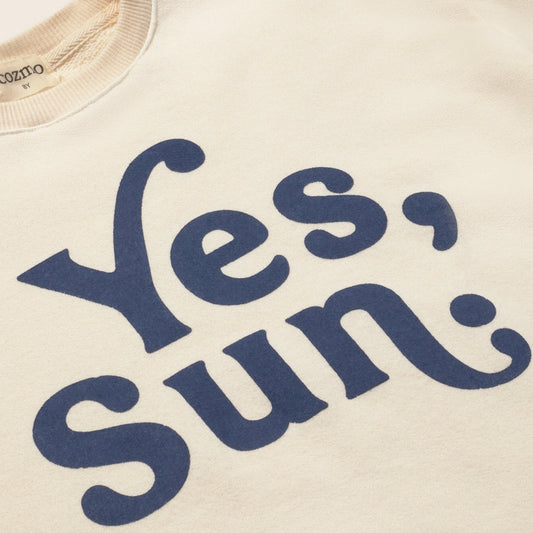 Cozmo 上衣 100%純棉 Yes, Sun 大學T (無刷毛) ❘ 現貨尺寸: 3Y~6Y