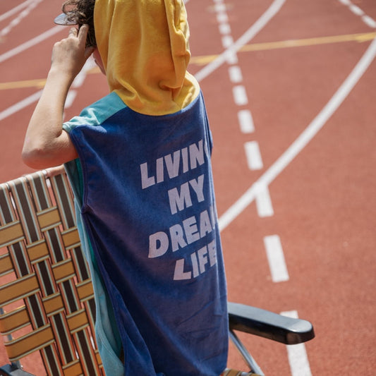 COS I SAID SO 100% 純棉 DREAM LIFE 拼色毛巾料斗篷 ❘ 現貨尺寸: 4Y~10Y