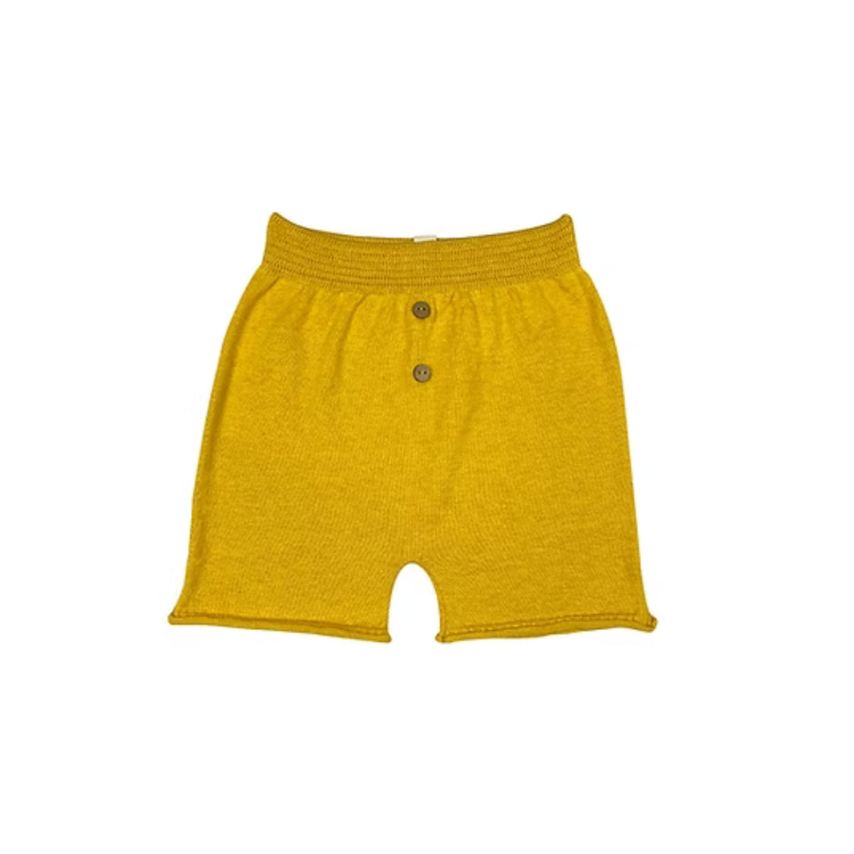 Bayiri 100%有機棉薄針織夏日短褲 - Yellow ❘ 現貨尺寸: 12M (最後一件)