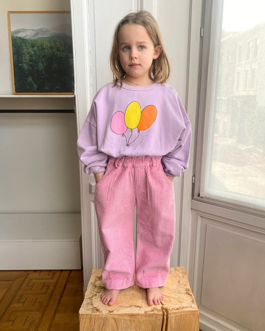 We are kids - 100%有機棉燈心絨長褲 -泡泡糖粉  4-5Y&6-7Y