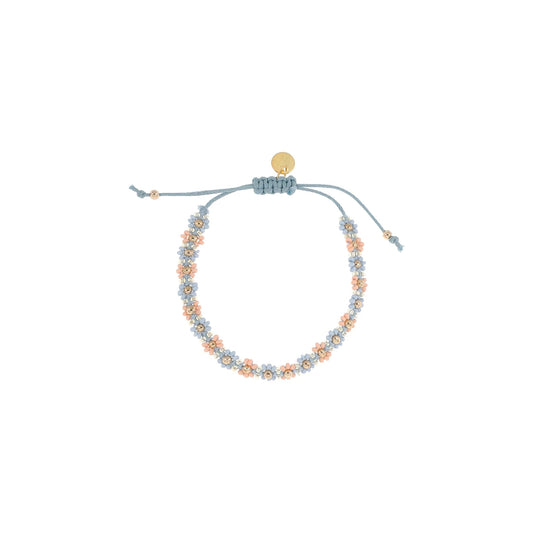 Jenest 花朵手鍊 Water Blue Peach Orange ❘ 尺寸可自行調整 (約適合5Y+/ 成人可戴)