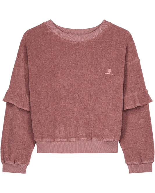 We are kids - 100%有機棉SWEAT GINGER Terry 復古玫瑰荷葉袖毛巾布上衣 4-5Y & 6-7Y