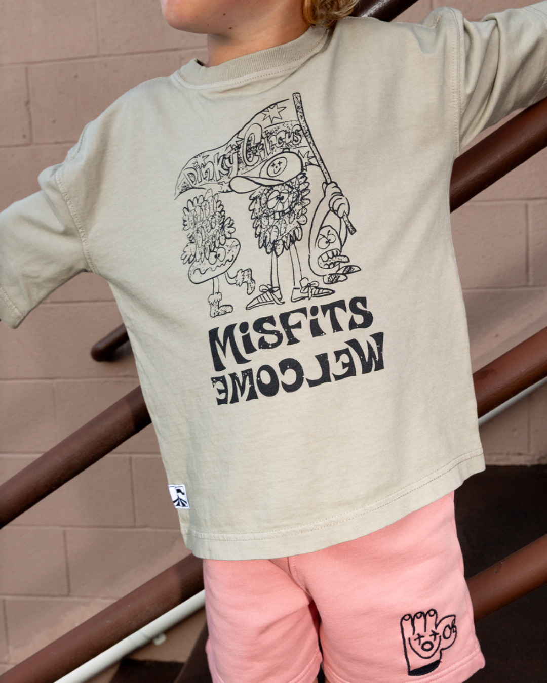 Dinky Circus 純棉寬版短袖 T-shirt - MISFITS WELCOME TEE (3Y~8Y)