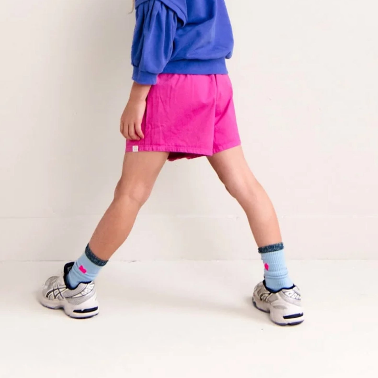 Jenest 有機棉中筒襪 Fancy Sport — Water Blue ❘ 現貨尺寸: EU 28-41 (約適合4Y~12Y+)