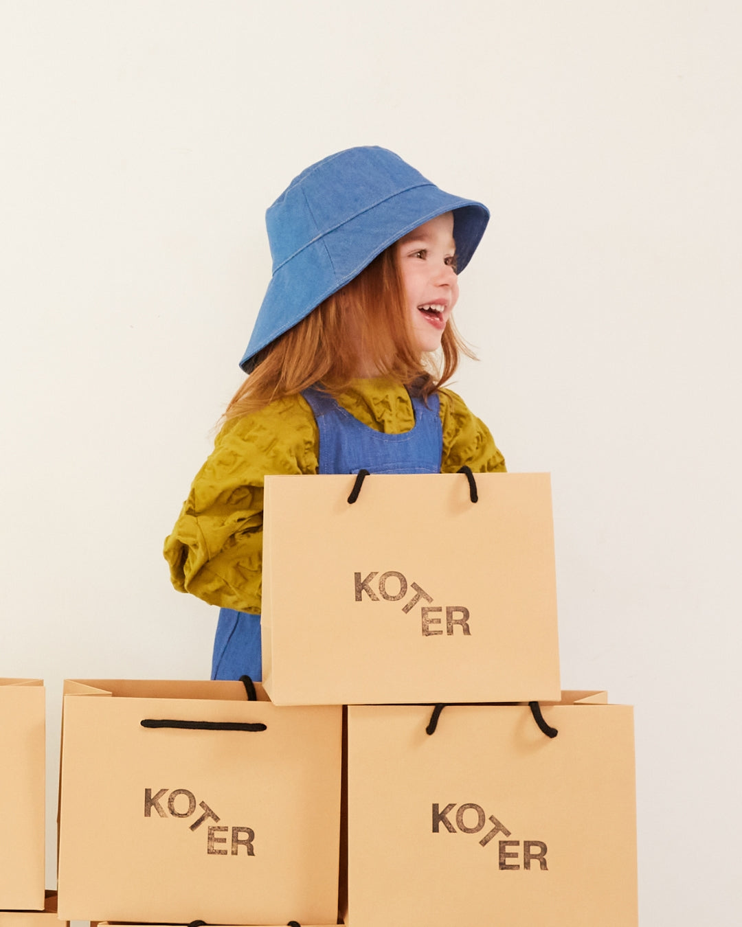 Studio Koter 有機棉牛仔丹寧布水桶帽 單一尺寸 適合3-7Y (最後一件)