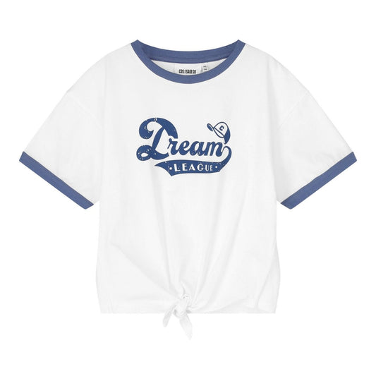 COS I SAID SO 有機棉 DREAM LEAGUE 打結短版上衣 ❘ 現貨尺寸: 4Y~11Y