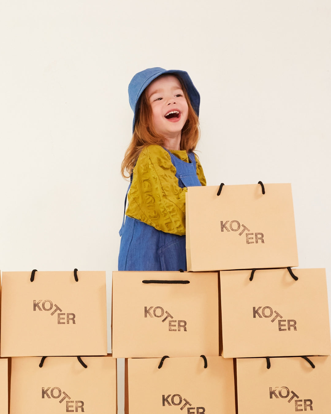 Studio Koter 有機棉牛仔丹寧布水桶帽 單一尺寸 適合3-7Y (最後一件)