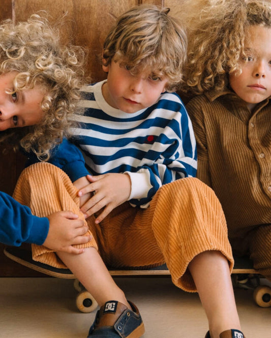 We are kids - 100%有機棉燈心絨長褲 - 南瓜橘 ❘ 現貨尺寸: 4-5Y&6-7Y