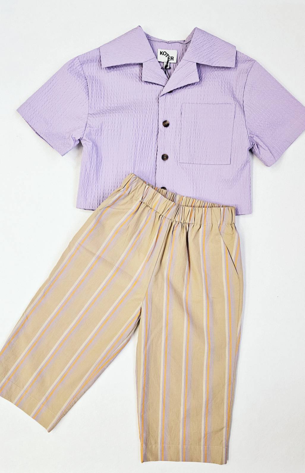 Studio Koter 有機棉泡泡紗襯衫 丁香紫 billie shirt-lilac (2-3Y & 4-5Y)