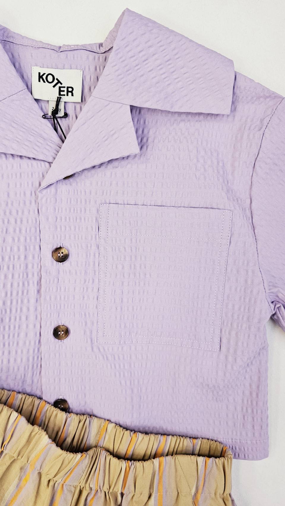 Studio Koter 有機棉泡泡紗襯衫 丁香紫 billie shirt-lilac (2-3Y & 4-5Y)