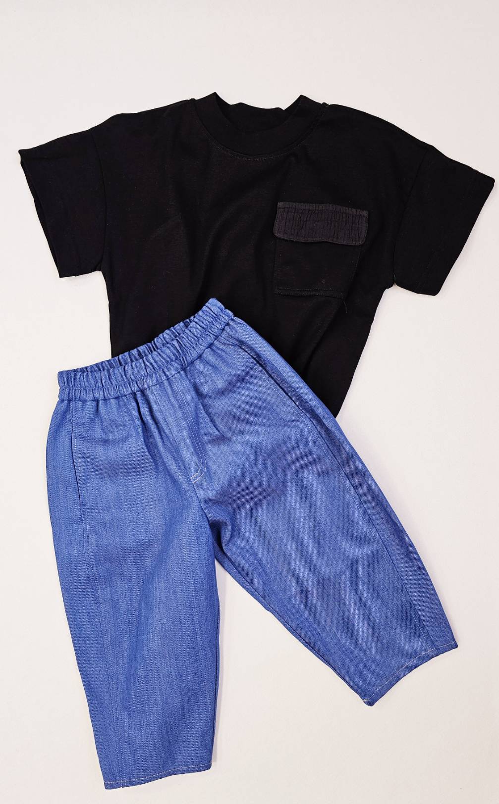 Studio Koter 有機棉短袖包屁衣 frankie romper- black ❘ 12-18M
