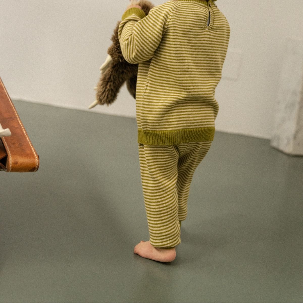 Bayiri 100%有機棉針織長褲 - Green Lazy Bug Pants ❘ 現貨尺寸: 2Y~4Y