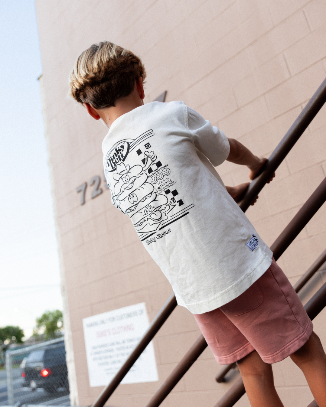 Dinky Circus 純棉米白色短袖T-shirt -DINKY DELI TEE (3Y~8Y)