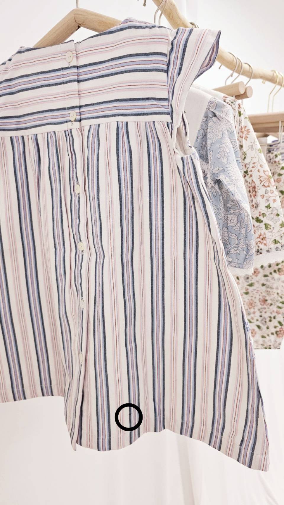 Bay & Fay 有機棉直條紋刺繡洋裝 - Brighton Dress- 3Y (微瑕疵品) (只有一件)