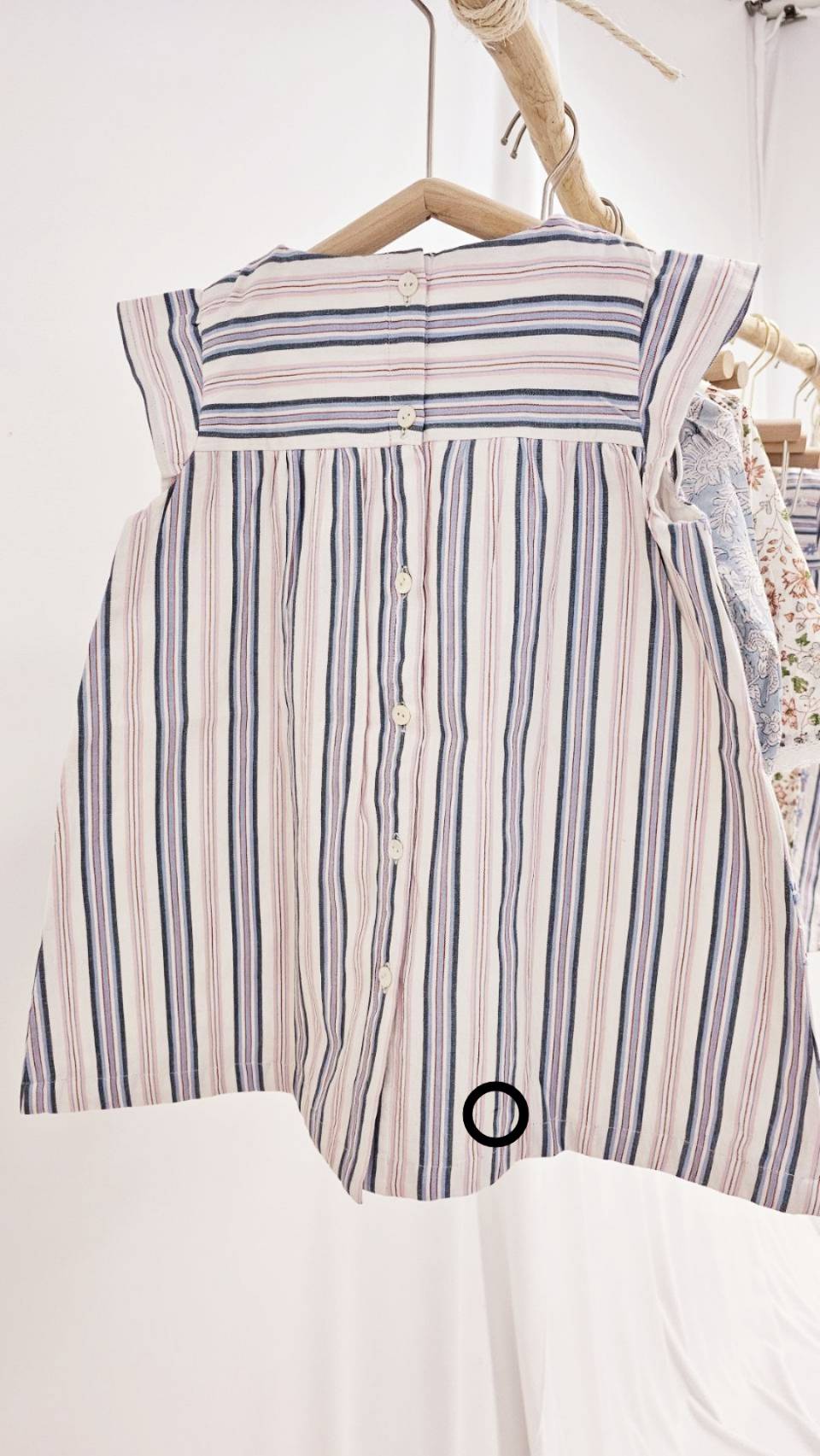 Bay & Fay 有機棉直條紋刺繡洋裝 - Brighton Dress- 3Y (微瑕疵品) (只有一件)