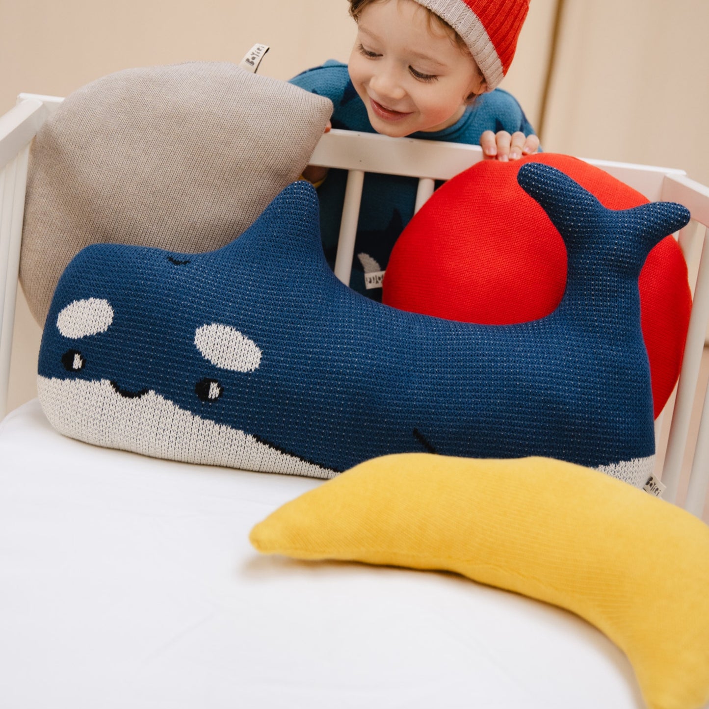 Bayiri 100%有機棉小虎鯨抱枕