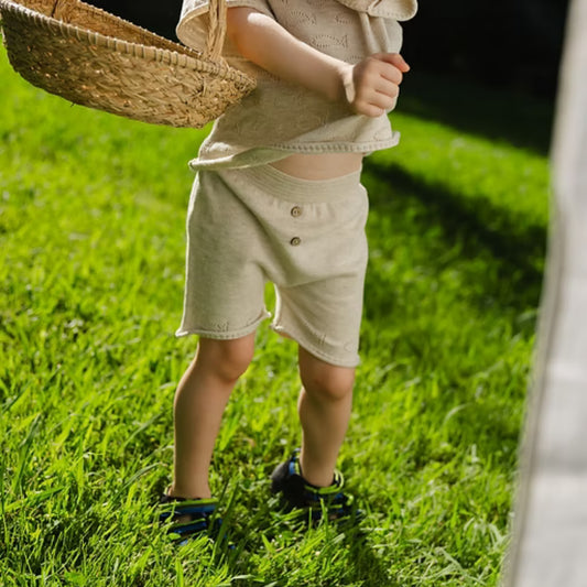 Bayiri 100%有機棉針織 Little Fish 短褲 ❘ 現貨尺寸: 12M~3Y