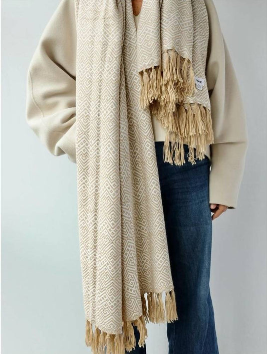 Bieq 羊毛蓋毯/圍巾/披巾 (最後一件)